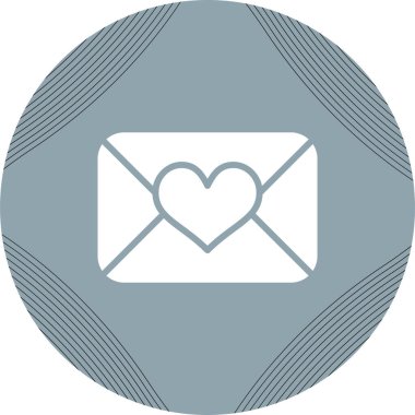 aşk harfi simgesi vektör illüstrasyonu 