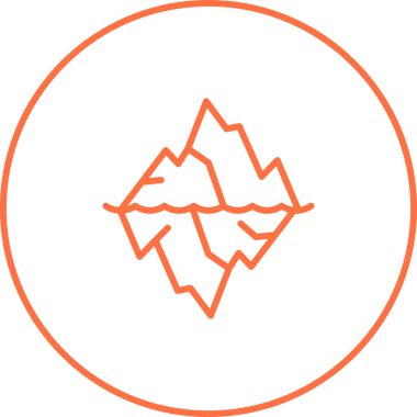 Buzul simgesinin basit doğrusal çizimi