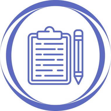 Kalem ikonlu pano. vektör illüstrasyonu 