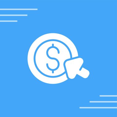 Sikke basit simge vektör illüstrasyonu 