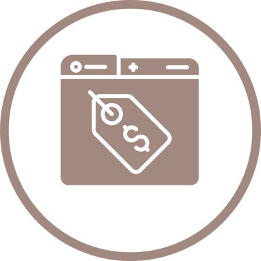  Fiyat etiketi Web simgesi basit illüstrasyon 