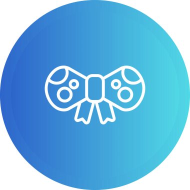 kurdeleli yay simgesi, web illüstrasyonu