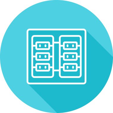 sunucu odası simgesi, vektör illüstrasyonu