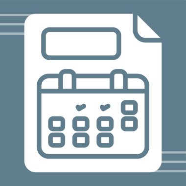 Planlayıcı Web simgesi vektör illüstrasyonu