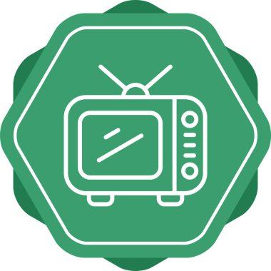 Televizyon. Web simgesi basit illüstrasyon 