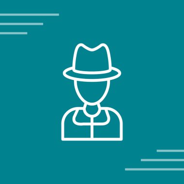 Casusluk simgesinin basit doğrusal çizimi