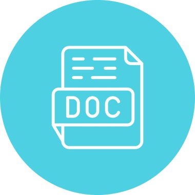 doc dosya biçimi simgesi web basit illüstrasyon