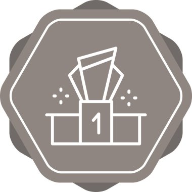 Podyum Web simgesi vektör illüstrasyonu