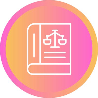 Hukuk kitabı simgesi, vektör illüstrasyonu basit tasarım