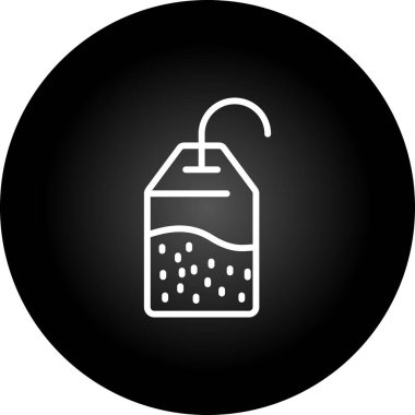 Çay poşeti ikonu Vektör İllüstrasyonu.