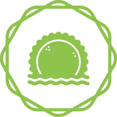 Güneş. Web simgesi basit illüstrasyon