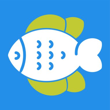 balığı web simgesi, vektör çizim 