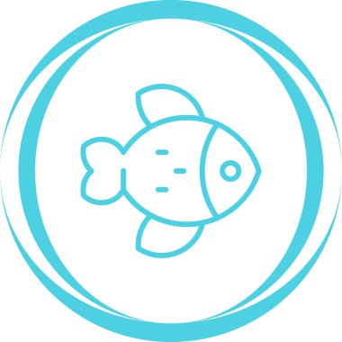 balığı web simgesi, vektör çizim 