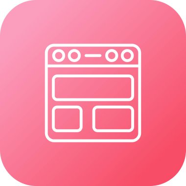 Web tarayıcı simgesi, vektör çizim     