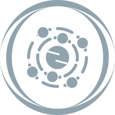 Güneş Sistemi simgesi vektör illüstrasyonu 