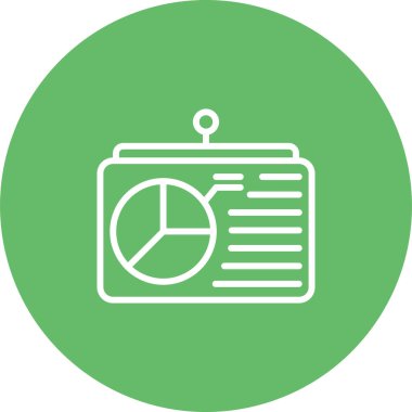 Sunum. Web simgesi basit illüstrasyon