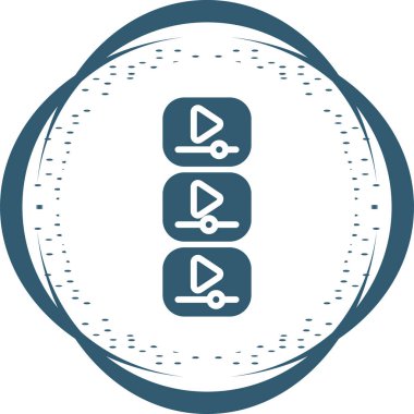  Video simgesinin vektör illüstrasyonu