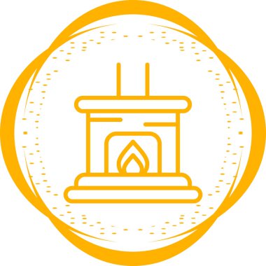 Fırın simgesinin vektör illüstrasyonu