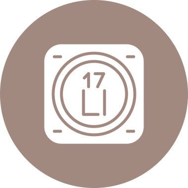 Klor kimyasal element simgesi vektör illüstrasyonu