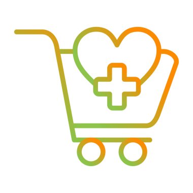 Alışveriş arabası. Web simgesi vektör illüstrasyonu