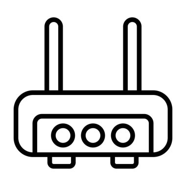 router vektör simgesi, tasarım taslağı 