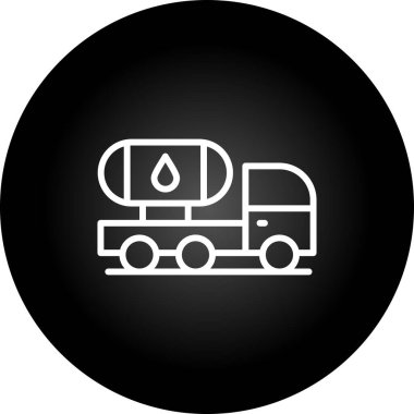 Tanker Kamyonu ikon vektör illüstrasyonu 