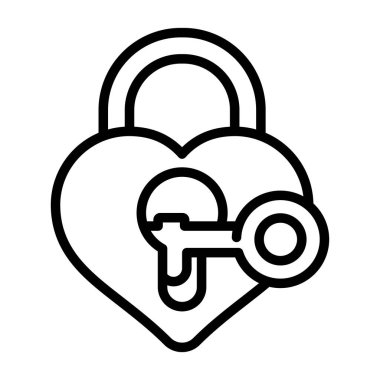 asma kilit simgesi, vektör illüstrasyonu basit tasarım