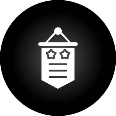 Banner simgesinin vektör illüstrasyonu