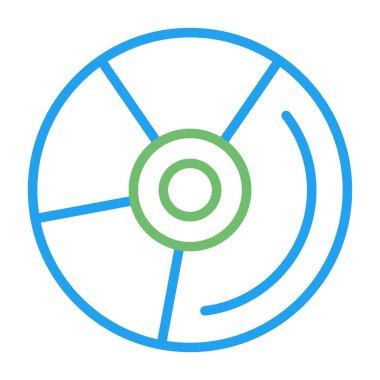 DVD modern simgesinin vektör illüstrasyonu