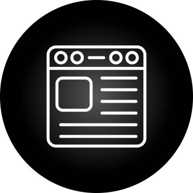 Web tarayıcı simgesi, vektör çizim     