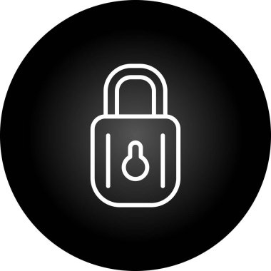 Asma kilit simgesinin web illüstrasyonu