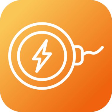  Kablosuz Şarj simgesi vektör çizimi 