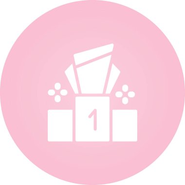 Podyum Web simgesi vektör illüstrasyonu