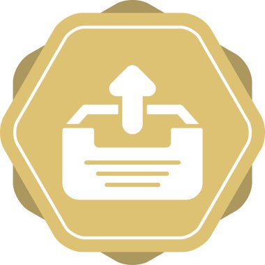 Giden posta simgesi basit vektör illüstrasyonu