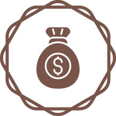 para çantası simgesi, vektör illüstrasyonu