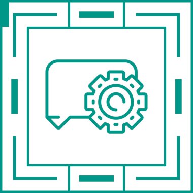 Sohbet balonu simgesi, vektör illüstrasyonu basit tasarım