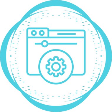 Sunucu Kontrol Paneli ikon vektör illüstrasyonu 