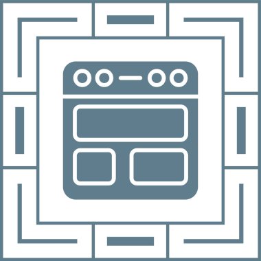 Web tarayıcı simgesi, vektör çizim     