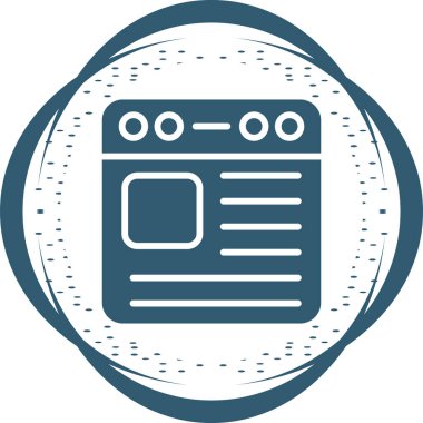 Web tarayıcı simgesi, vektör çizim     