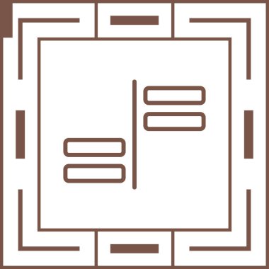 Yatay Hizalama Ağ ikonu vektör çizimi