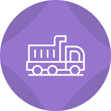 Kamyon web simgesini boşalt, basit vektör illüstrasyonu