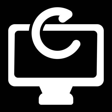 bilgisayar simge vektör illüstrasyonunu yeniden başlatır 