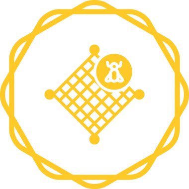 Sivrisinek Ağı Simgesi, Beyaz Arkaplanda Renkli Vektör İllüstrasyonu 