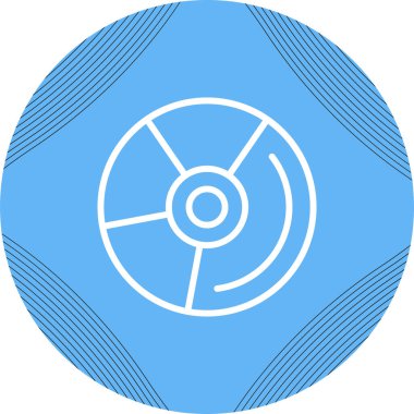 DVD modern simgesinin vektör illüstrasyonu