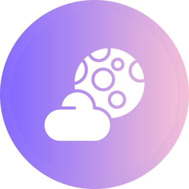 Ay simgesi, vektör illüstrasyonu basit tasarım