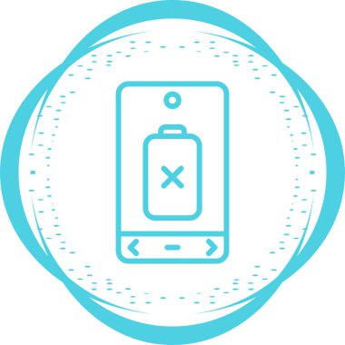 Boş Batarya simgesinin vektör çizimi