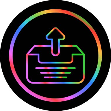 Giden posta simgesi basit vektör illüstrasyonu