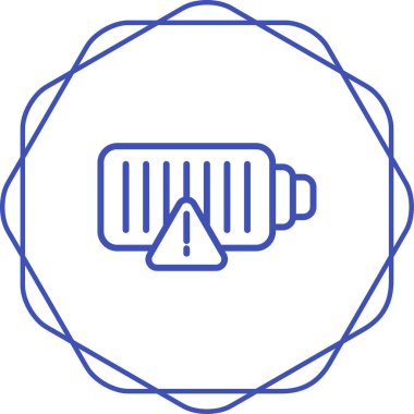 düşük pil ağ simgesi, basit vektör illüstrasyonu