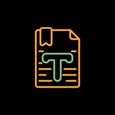 metin simge vektör çizim