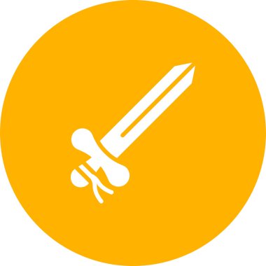 Kılıç. Web simgesi basit illüstrasyon